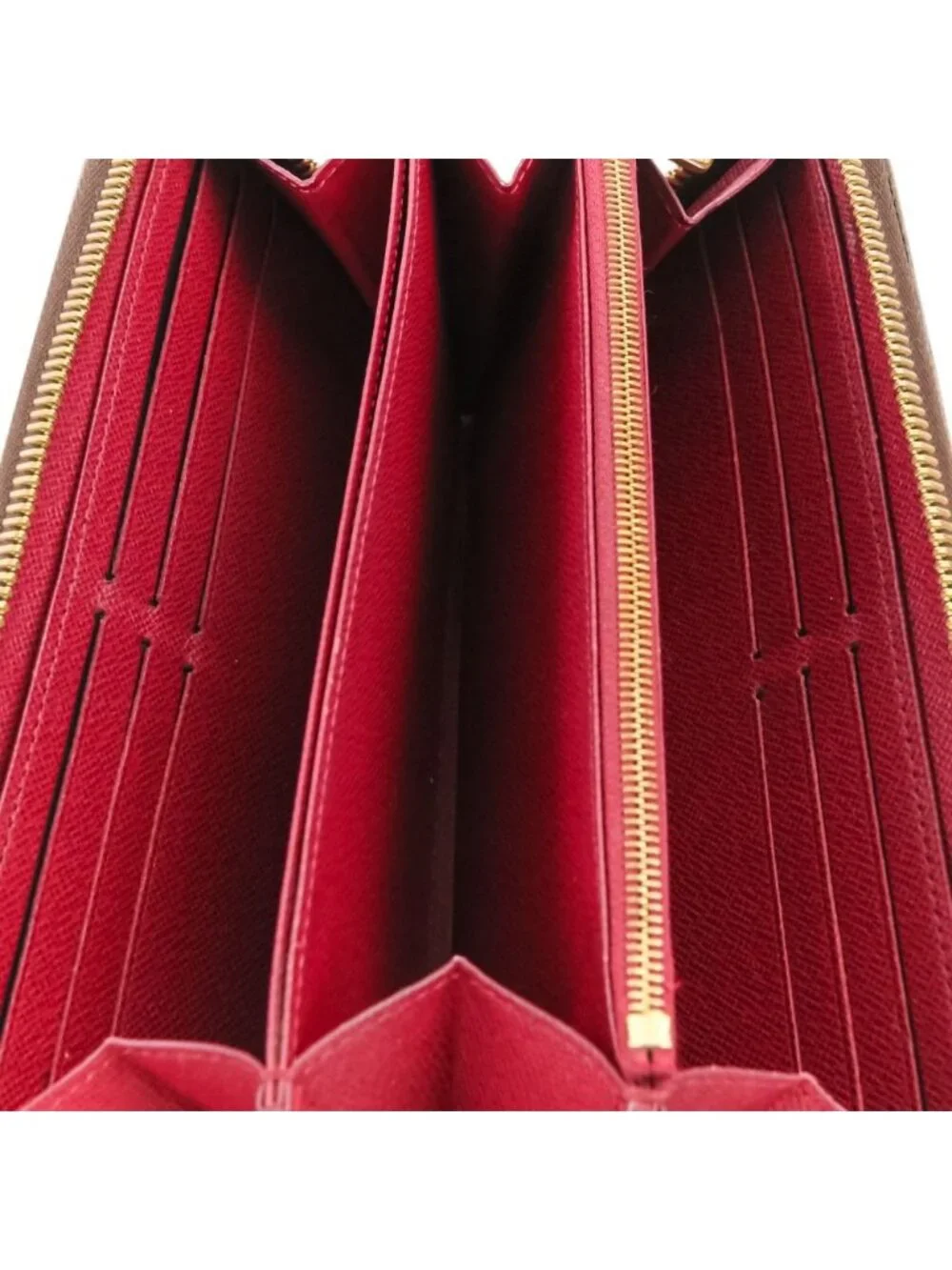 Louis Vuitton Monogram Zippy Wallet Fuchsia Pink Brown